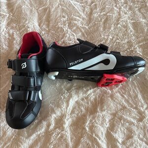 Peloton Black and Red Cycling Shoes